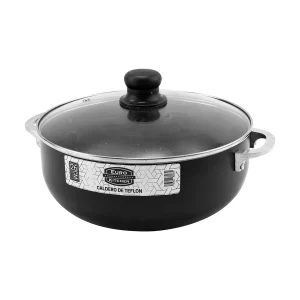 Caldero de Teflon Eurokitchen Tapa de Cristal No. 26