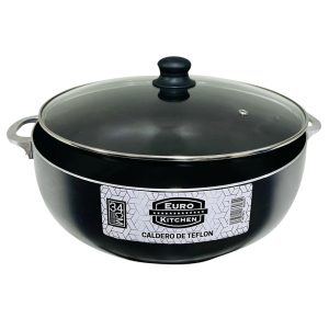 Caldero de Teflon Eurokitchen Tapa de Cristal No. 34
